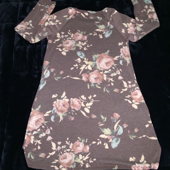 Floral Pocket Dress Sz M 12 PM by Mon Ami Long Sleeve Crew Neck - Picture 8 of 8